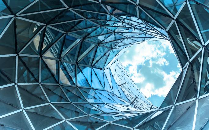 Abstract image of glass building