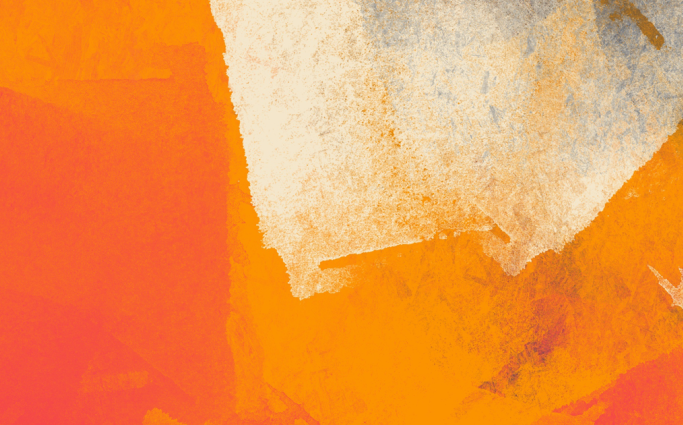Abstract painting art orange