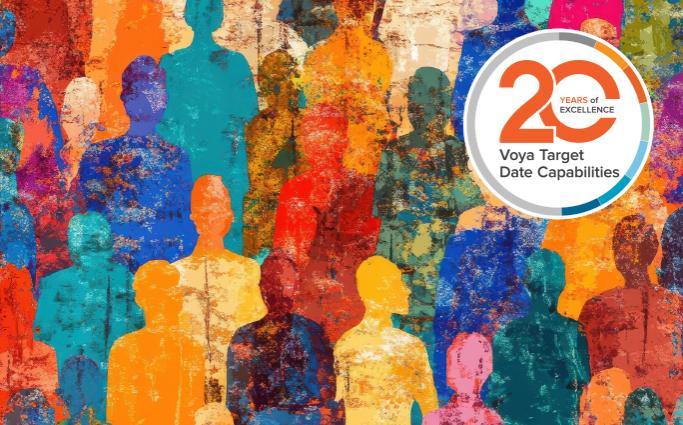 Vibrant Abstract Art of People | Voya Target Date Fund