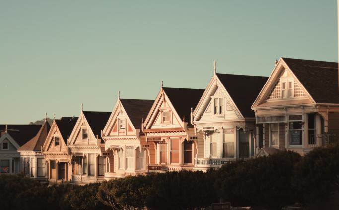 Victorian houses in a row