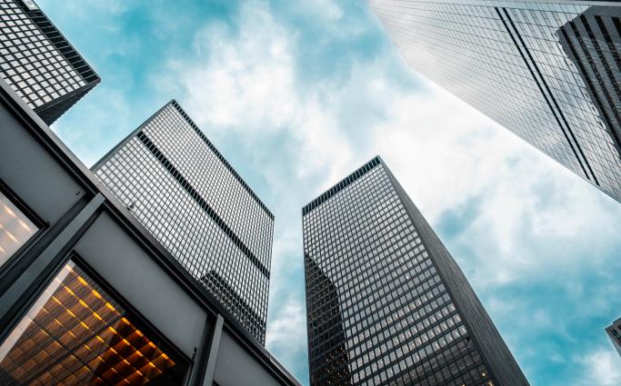 Blue Sky and Tall Buildings