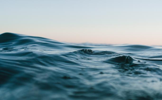 Dark blue ocean waves