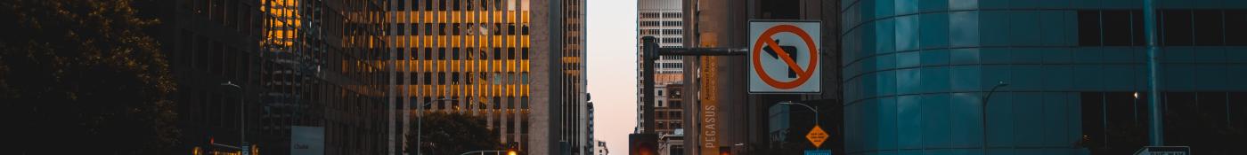 City Buildings at Dusk