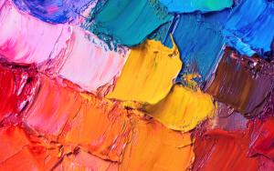 Colorful paint strokes