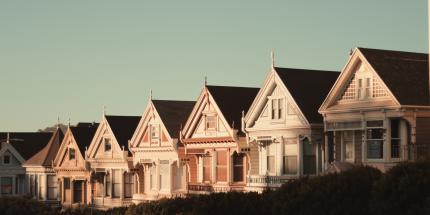 Victorian houses in a row