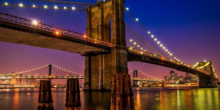 Brooklyn Bridge, New York during Nighttime