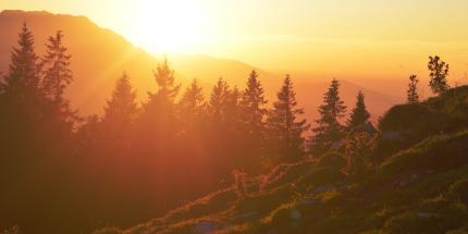 Sunrise over mountains