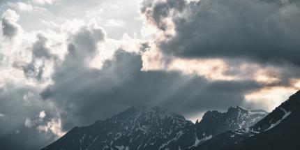 Storm Clouds Over Mountains