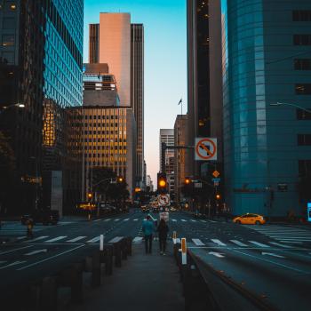 City Buildings at Dusk
