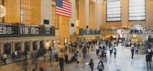 American Flag in Grand Central 
